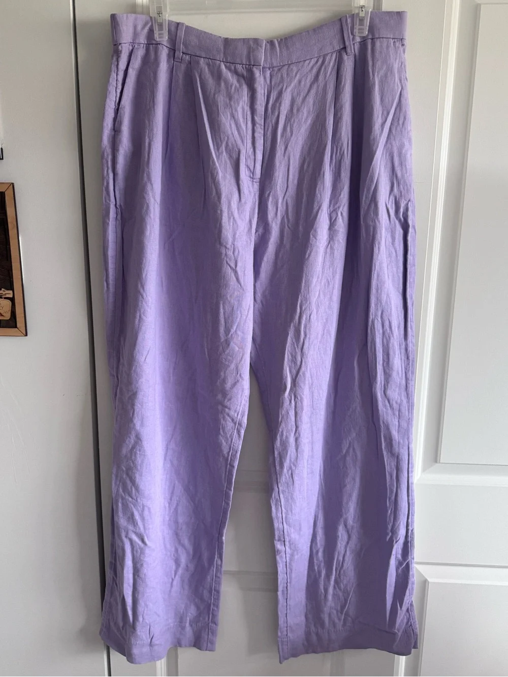 Abercrombie & Fitch Lavender Wide-Leg Pleated Pants - Picture 2 of 9